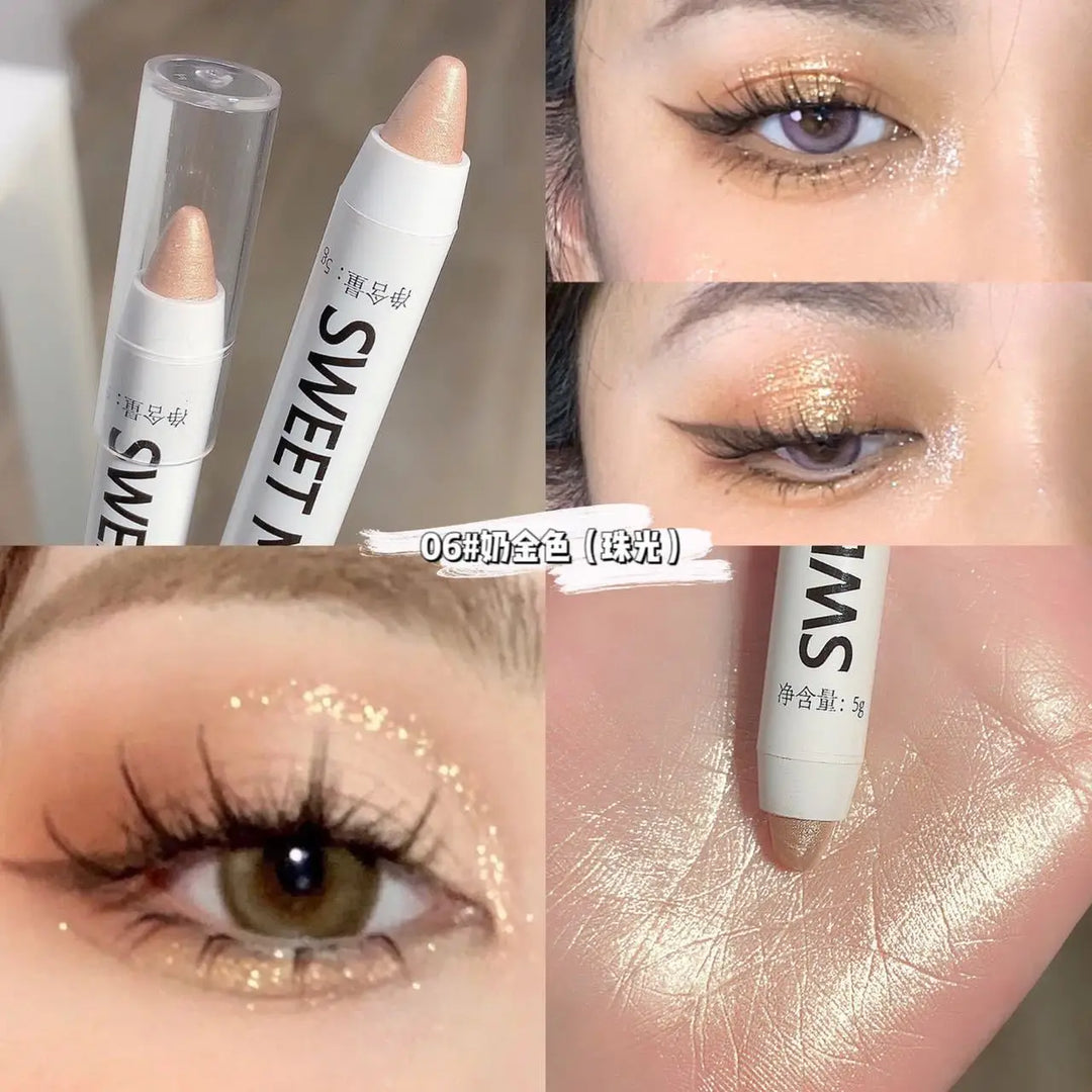 Rynx | Shimmer Matte Glitter Eyeshadow Eyeliner Pencil Lying Silk Spider Waterproof Long-lasting Brightening Eye Highlighter Women Eye Makeup
