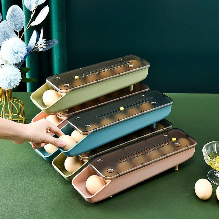 Lisslune | Automatic Stackable Refrigerator Egg Storage Box