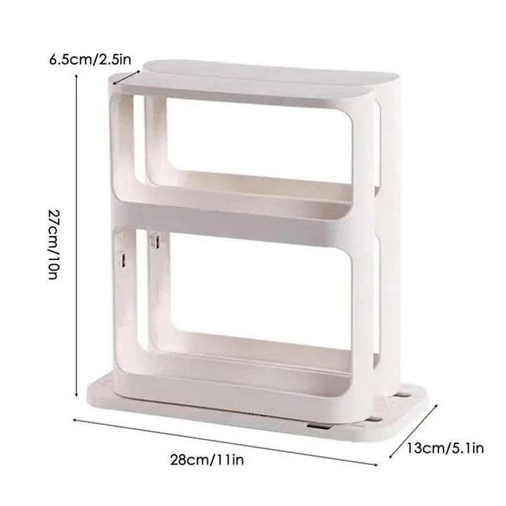 Lisslune | Pull & Rotate Dual-Layer Spice Organizer - 28x13x27CM Kitchen storage solution
