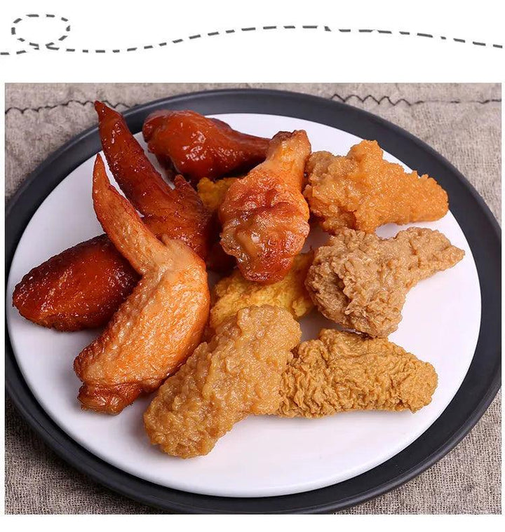 Lisslune | Realistic PVC Fried Chicken Legs and Wings Props for KFC Theme Events and Displays
