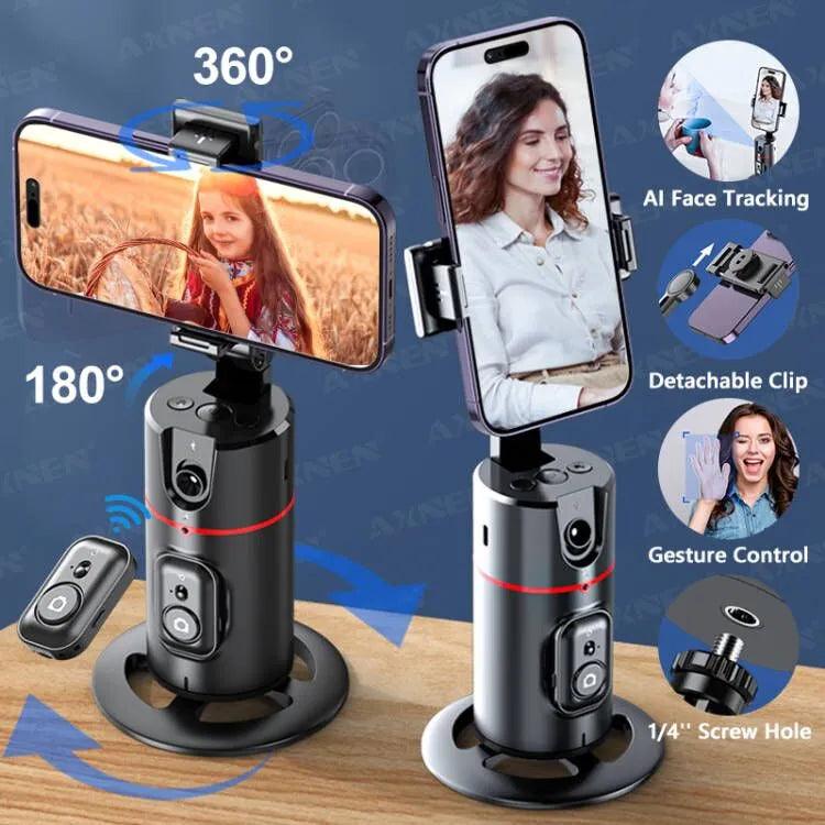 Lisslune | Smartphone Gimbal Stabilizer with advanced face recognition and remote control for 360° video recording