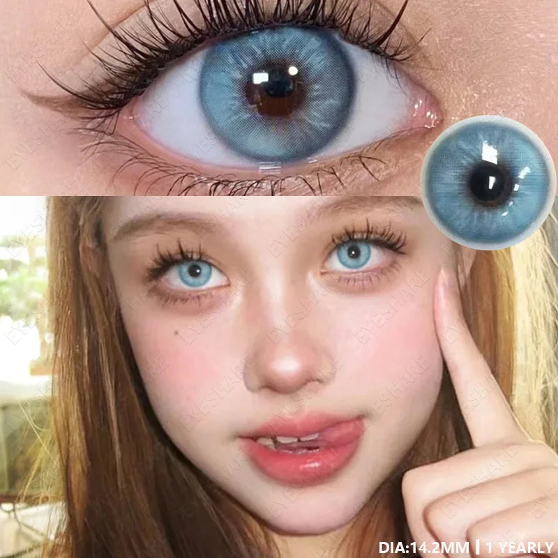 Rynx | Naturally colored contact lenses for the eyes 1 Pair Green eye lenses Blue eye contacts Brown lenses Yearly Korean Gray pupils