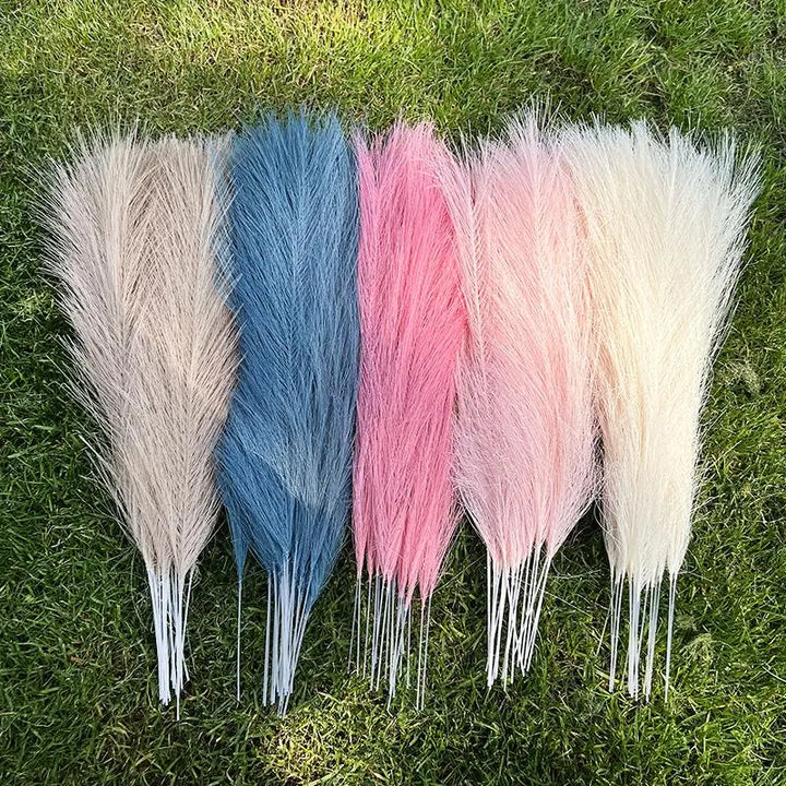 Rynx 15/30pcs Artificial Pampas Grass Bouquet Home Living Room Wedding Party Decoration Artificial Plant 43cm Dried Flower Reed DIY Vase