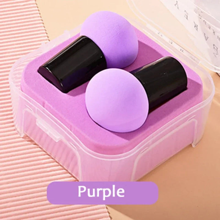 Rynx | Mushroom Head Makeup Puff Air Cushion Beauty Handle Cosmetic Egg Dry and Wet Dual-Use Super Soft Makeup Sponge with Box Set