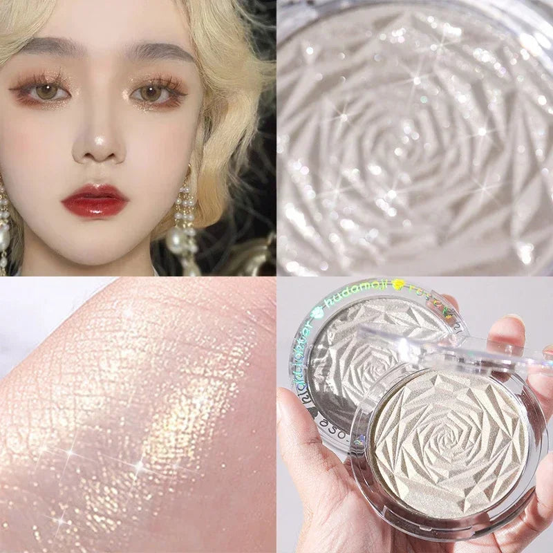 Rynx | 6 Colors Highlighter Powder Diamond Glitter Palette Makeup Face Contour Shimmer Illuminator Ginger Highlight Cosmetics New