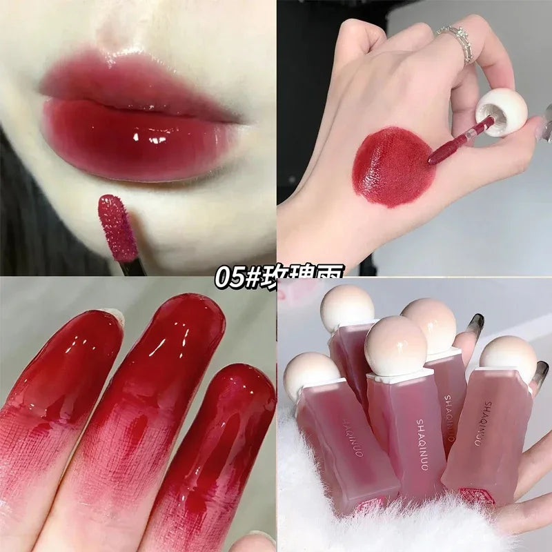 Rynx | Liquid Lipstick 6 Colors Mirror Dye Lip Gloss Moisturizing Waterproof Long-lasting Lip Color Korean Natural Makeup Cosmetics