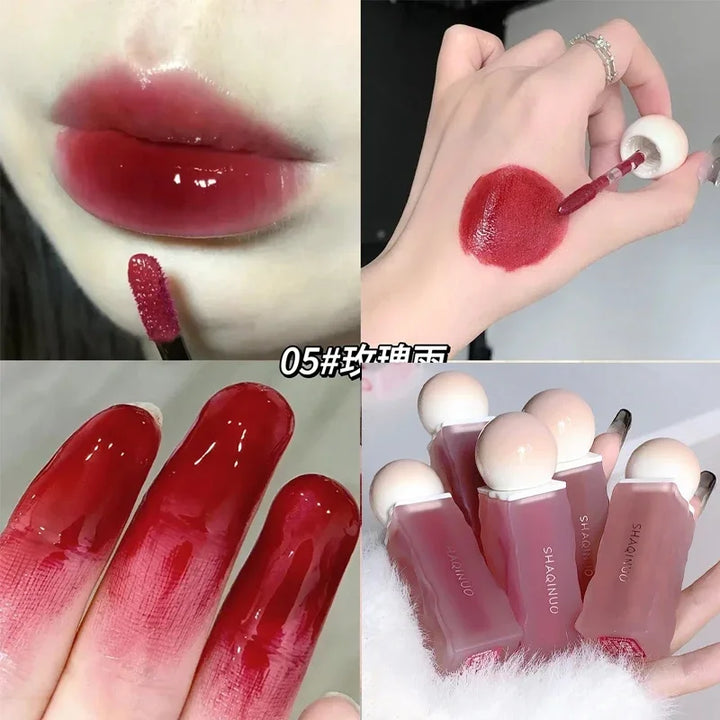Rynx | Liquid Lipstick 6 Colors Mirror Dye Lip Gloss Moisturizing Waterproof Long-lasting Lip Color Korean Natural Makeup Cosmetics