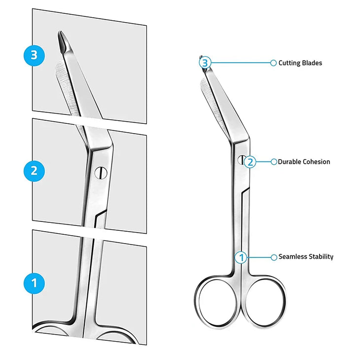 Lisslune | Stainless Steel Bandage Scissors for Medical and Household Use
