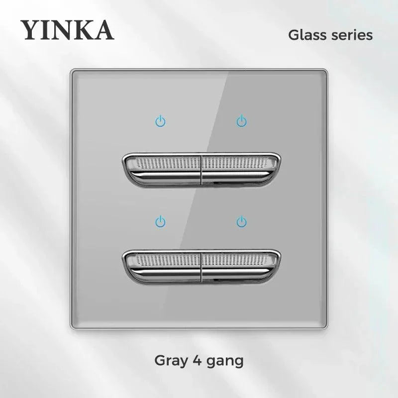 Lisslune | Elegant LED Crystal Glass Light Switch Panel - Versatile Multi-Control System