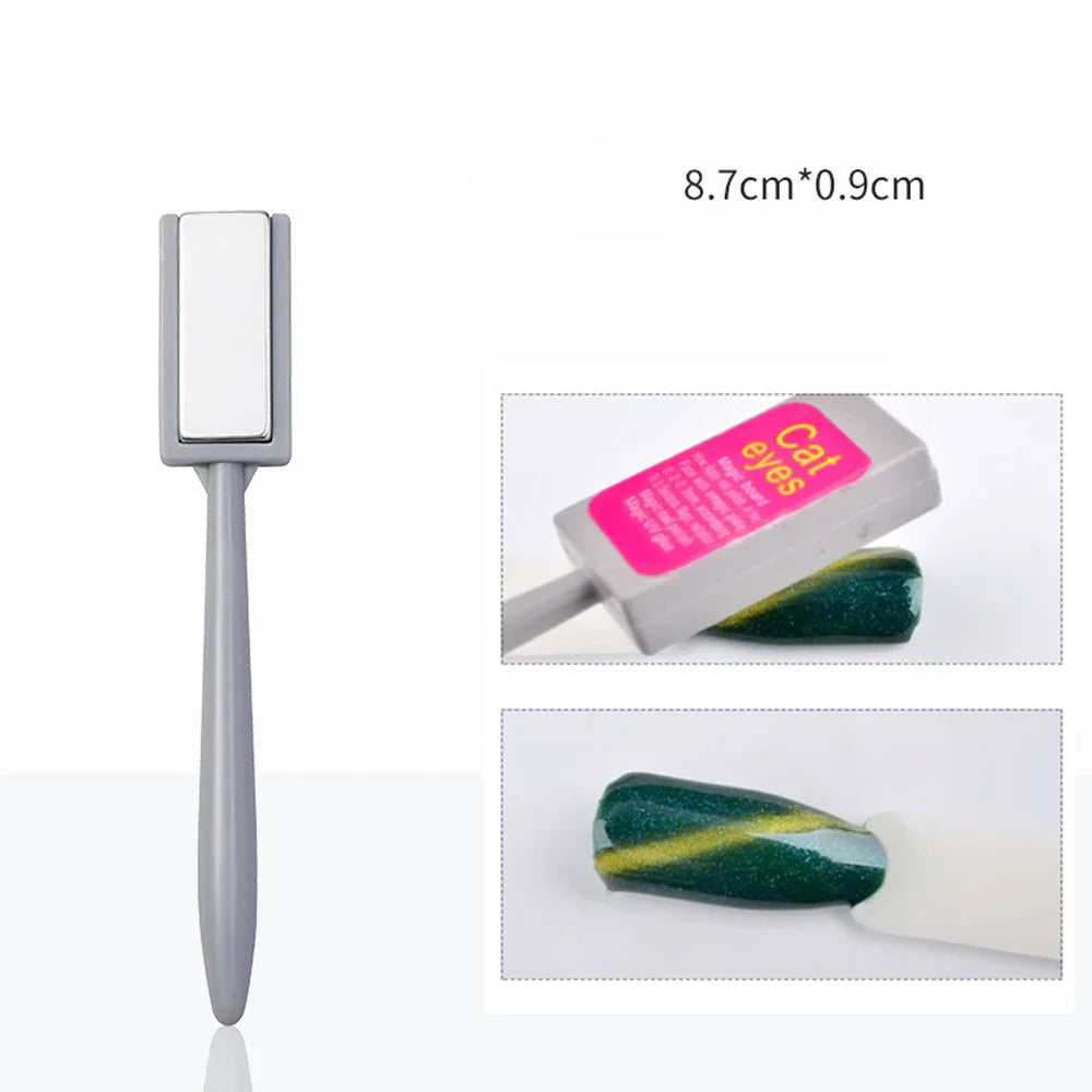 Rynx | Super Strong Thick Strip Magnet Cat Eyes Magnet for Nail Gel Polish 3D Line Strip Effect French Multi-Function Magnet Pen Tools