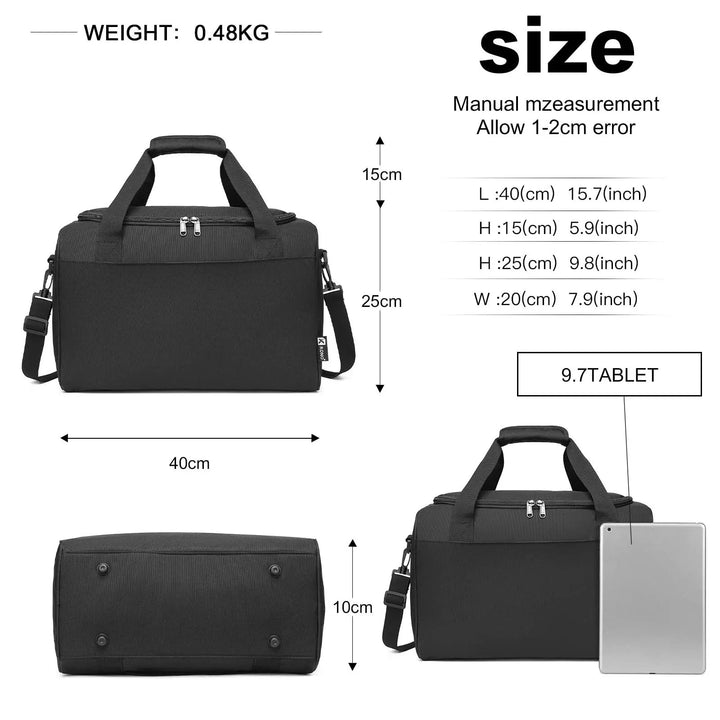 Lisslune | KONO TRAVEL BAG – Cabin bag 40x20x25 cm for flights – Compatible with Ryanair & other airlines