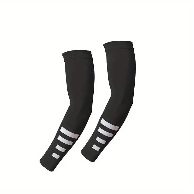 Rynx | 2 Pieces Summer Outdoor Sun Protection Arm Sleeves Quick Drying Breathable Night Running Cycling Reflective Ice Silk Sleeves