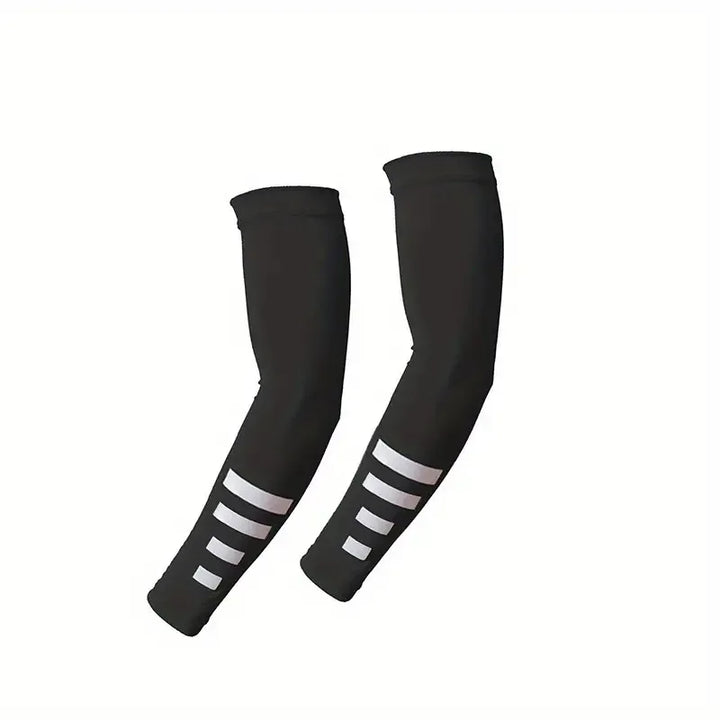 Rynx | 2 Pieces Summer Outdoor Sun Protection Arm Sleeves Quick Drying Breathable Night Running Cycling Reflective Ice Silk Sleeves