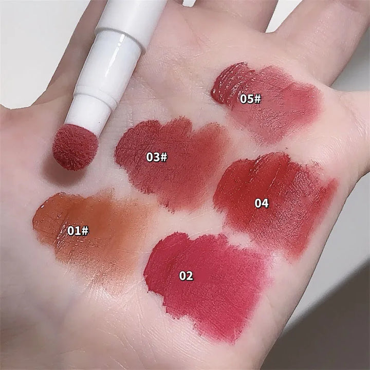 Rynx | Matte Lip Mud Air Cushion Lips Cream Brick Red Lip Lacquer Powder Lipstick Pen Non-Stick Cup Women's Lip Color Korean Makeup