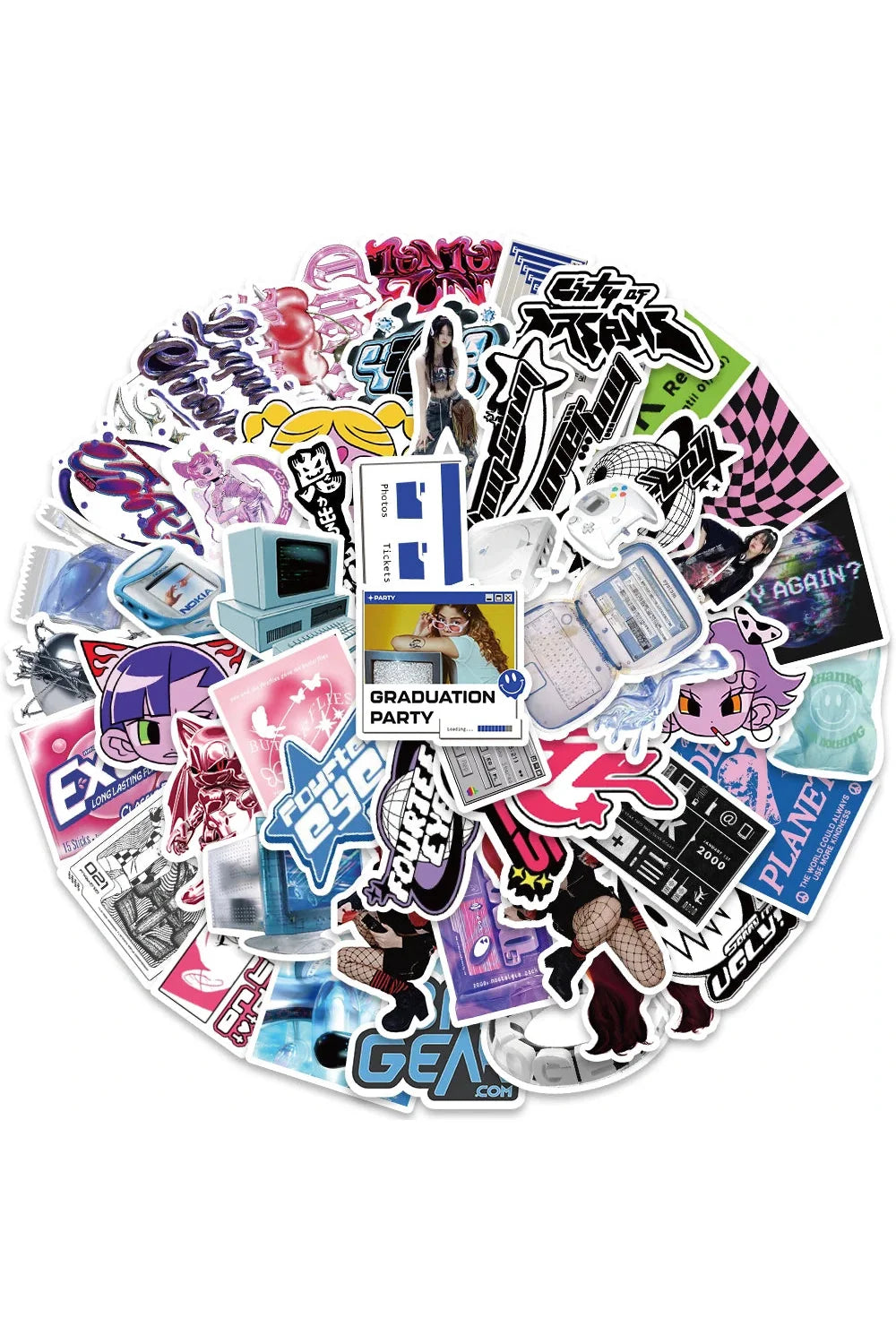 Lisslune | Y2K Girl Sticker Set