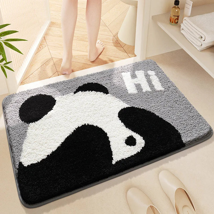 Rynx | Cartoon-Tufting-Panda-Bathroom-Mat Soft Animal Bed Pad Doormat Bath Mat Bedroom Door Mat Carpet Aesthetic Living Room Decoration