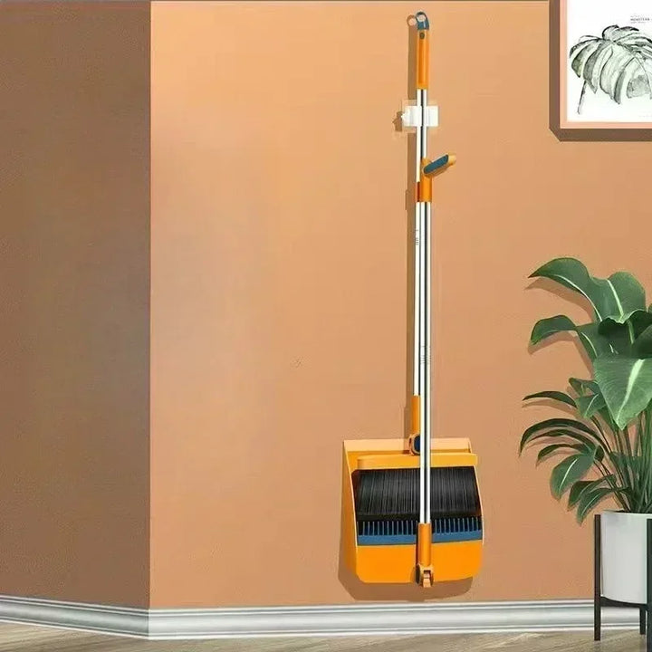 Lisslune | Compacte Veegbezem- en Veegschopset met Haarverwijdering en Opvouwbare Schop