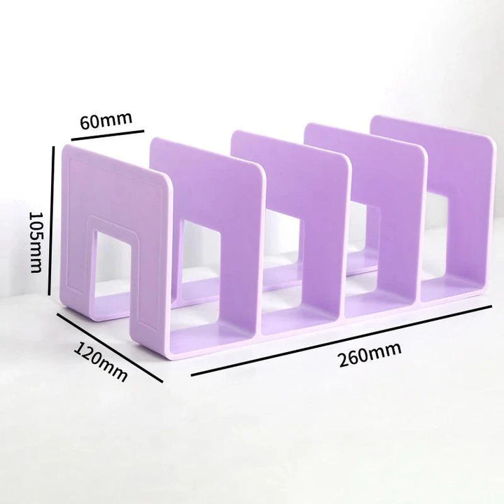 Lisslune | 4-Section Multifunctional Book Stand Organizer for Optimized Workspace Storage