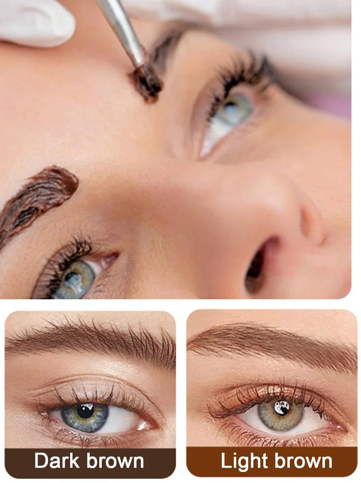 Rynx | Professional Henna Eyelash Eyebrow Color Tint 15-Minute Quick Tint Easy Dye Gel Eyelash Brown Black Shade Set