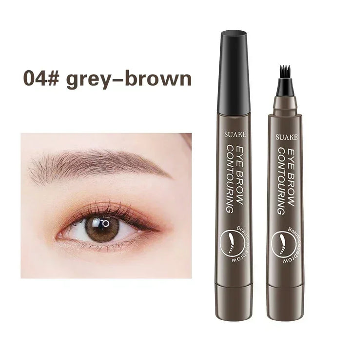 Rynx | 4-Point Eyebrow Pencil Makeup for Women Waterproof Liquid Eyebrow Pencil Makeup Long-lasting Cosmetics Microblade Eyebrow Pencil