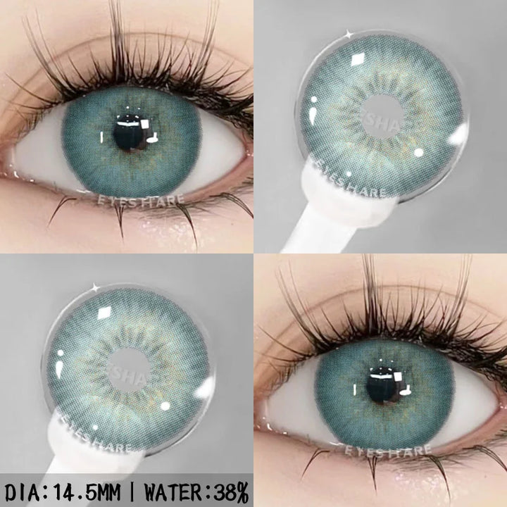 Rynx | Colorful Contact Lenses for Eyes 1 Pair Stylish Blue Eye Lenses Brown Lenses Gray Pupils Annual Cosmetic Green Lenses