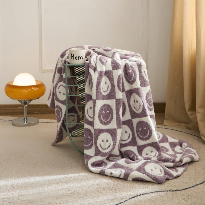 Lisslune | Smiley Checked Blanket