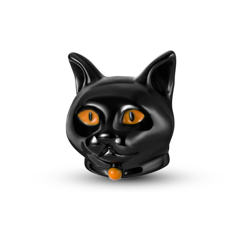 Lisslune | 925 Silver Golden Leopard Charms Beads Colorful Chameleon Rhinoceros Lion Scarab Cat Pendant Compatible with Original Pandora Bracelet Jewelry