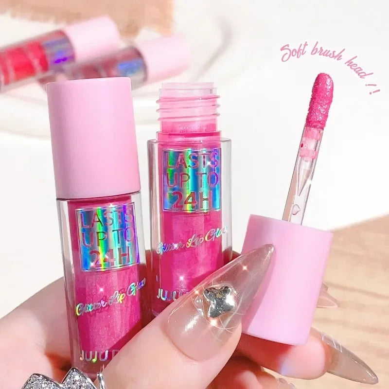 Rynx | Sale Water Glitter Lip Oil Honey Liquid Lipstick Plumper Lip Lacquer Tint Crystal Clear Texture Lipstick Korean Makeup