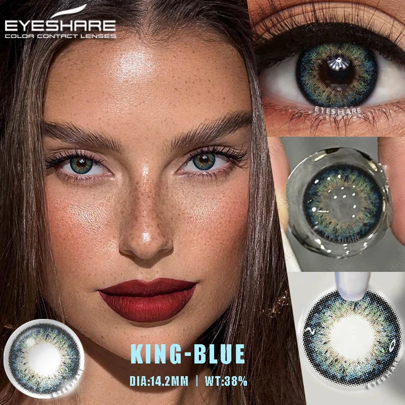 Rynx | 1 Pair Fashion Color Contact Lenses for Eyes Blue Eye Contact Lenses Cosmetic Green Contacts Annual Brown Eye Lens Gray Lenses