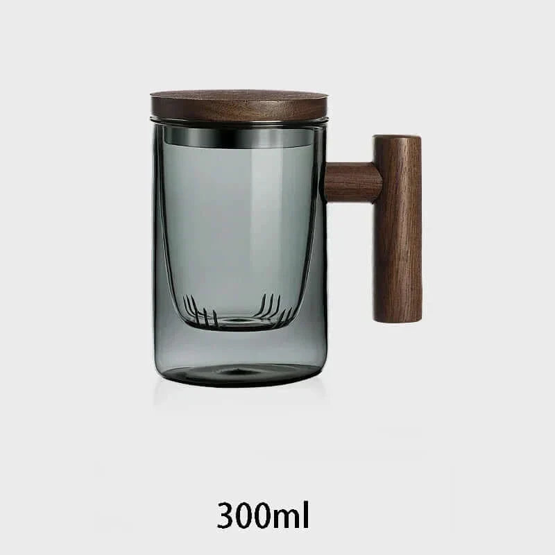 Lisslune | Ultramodern Glass Tea Cup with Filter and Lid