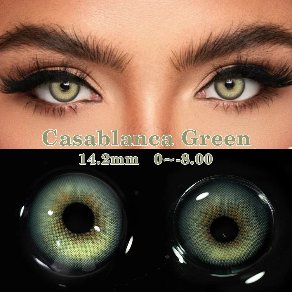 Rynx | New 1 Pair Colored Contact Lenses for Brown Eyes, Fashionable Blue Eye Lenses, Yearly Korean Gray Contact Lenses