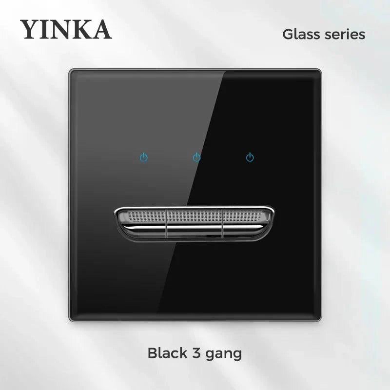 Lisslune | Elegant LED Crystal Glass Light Switch Panel - Versatile Multi-Control System