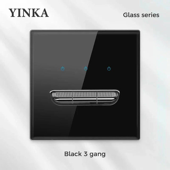 Lisslune | Elegant LED Crystal Glass Light Switch Panel - Versatile Multi-Control System