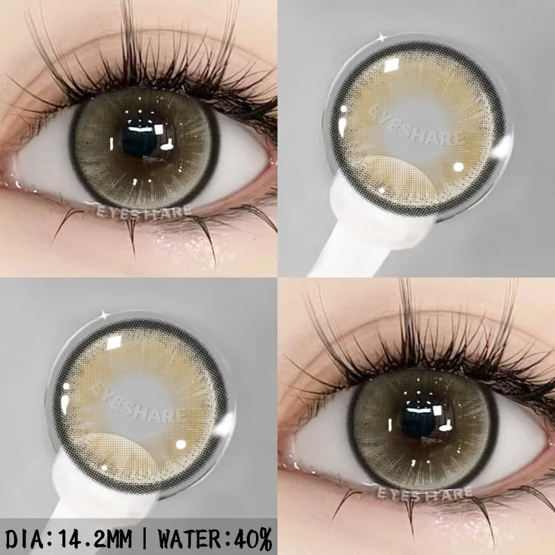 Rynx | 1 Pair New Color Contact Lenses for Eyes Purple Lenses Gray Pupil Lens Brown Eye Lens Annual Cosmetic Blue Eye Contacts