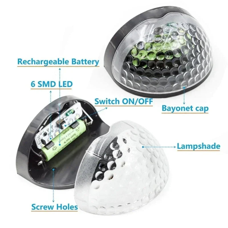 Lisslune | Outdoor Waterproof Solar LED Patio Wall Lamp