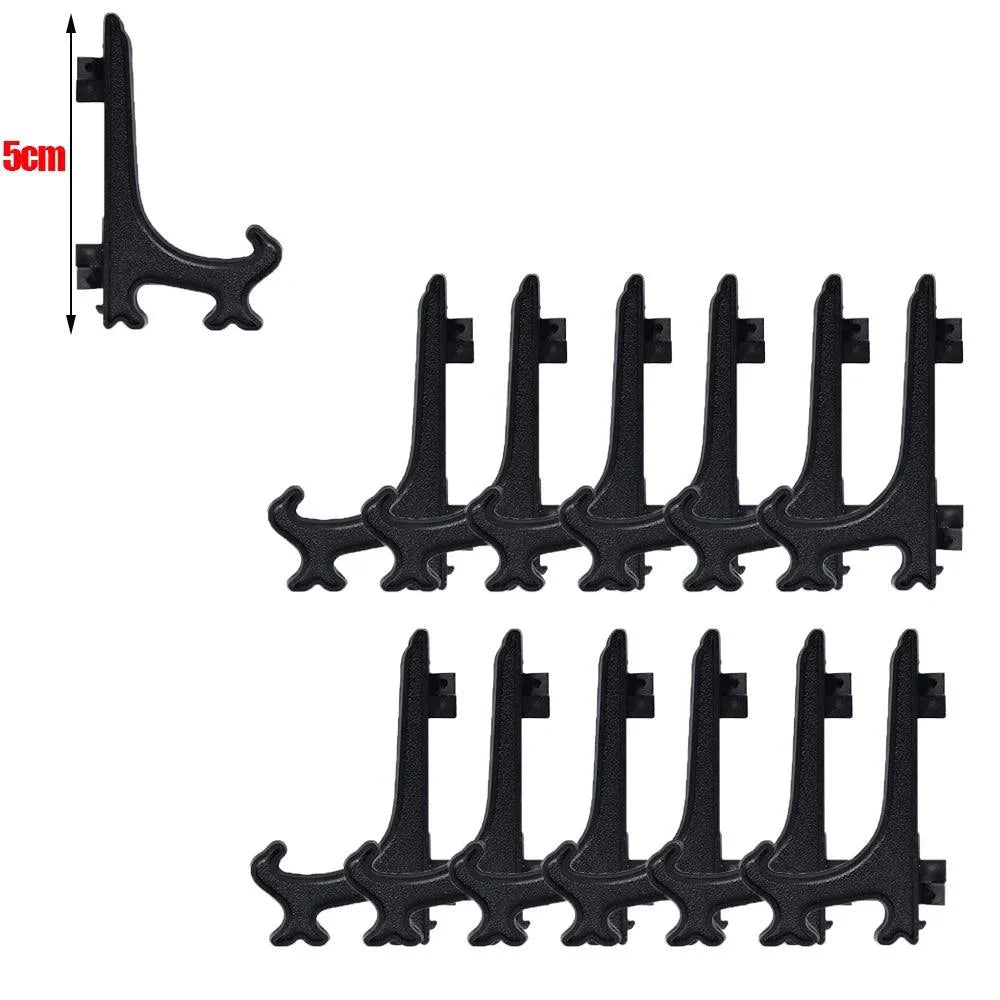 Lisslune | 20-piece versatile display stands in clear and black for stylish home display