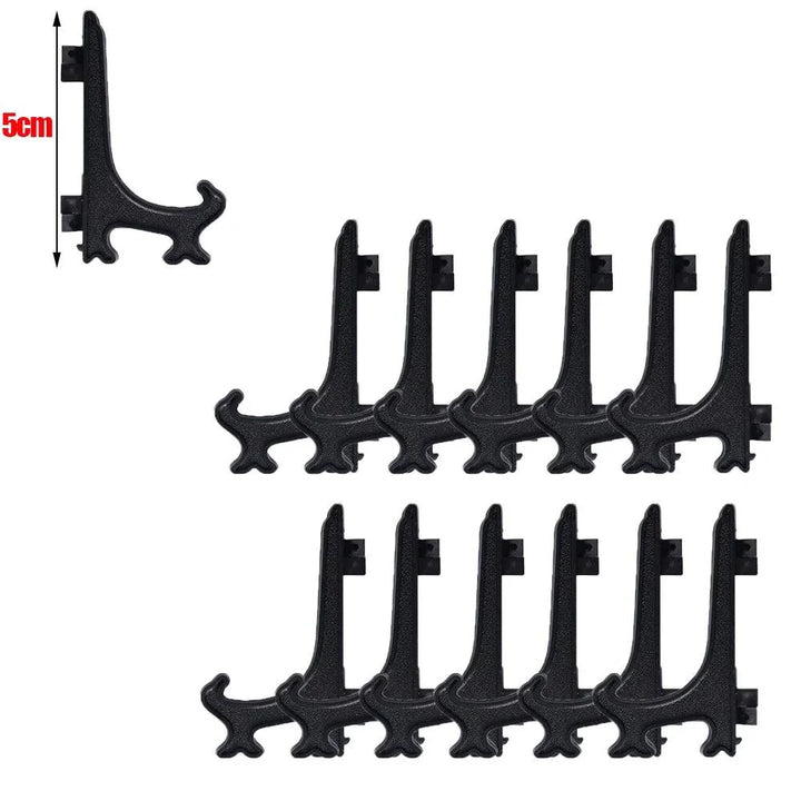 Lisslune | 20-piece versatile display stands in clear and black for stylish home display