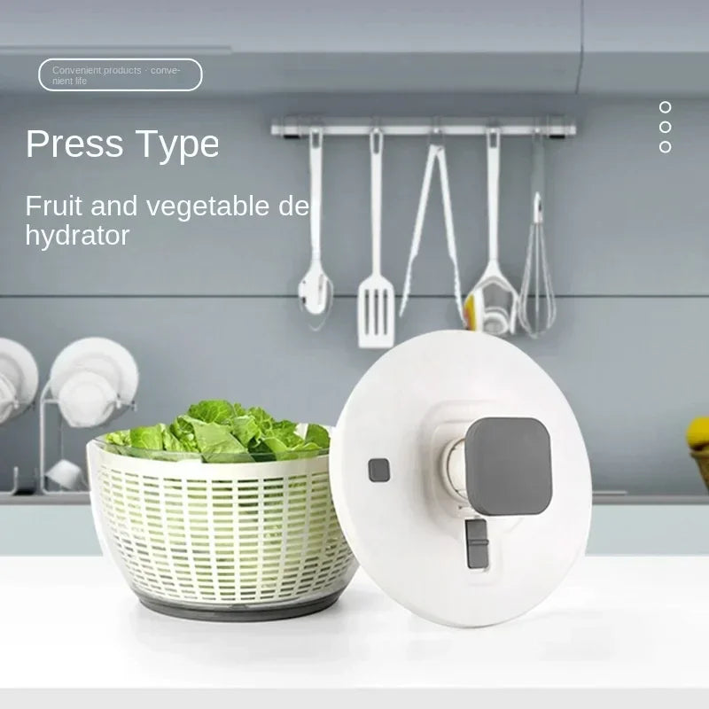 Lisslune | Compact One-Hand Spin Salad Spinner Dryer Bowl