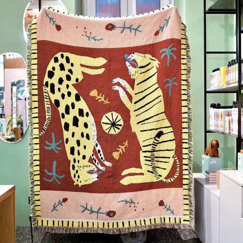 Lisslune | Wild Dance Jungle Tapestry Blanket
