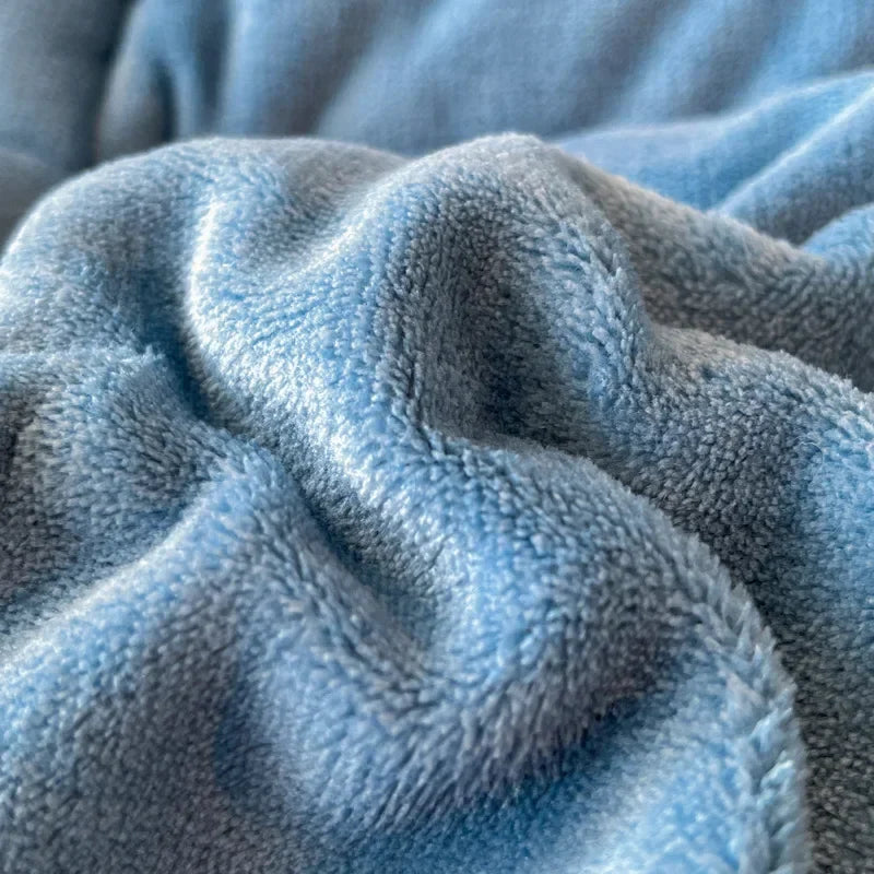 Rynx New Thick Milk Fleece Warm Blanket for Winter Artificial Lamb Cashmere Duvet Comforter Soft Warm Weighted Blankets Quilt Core