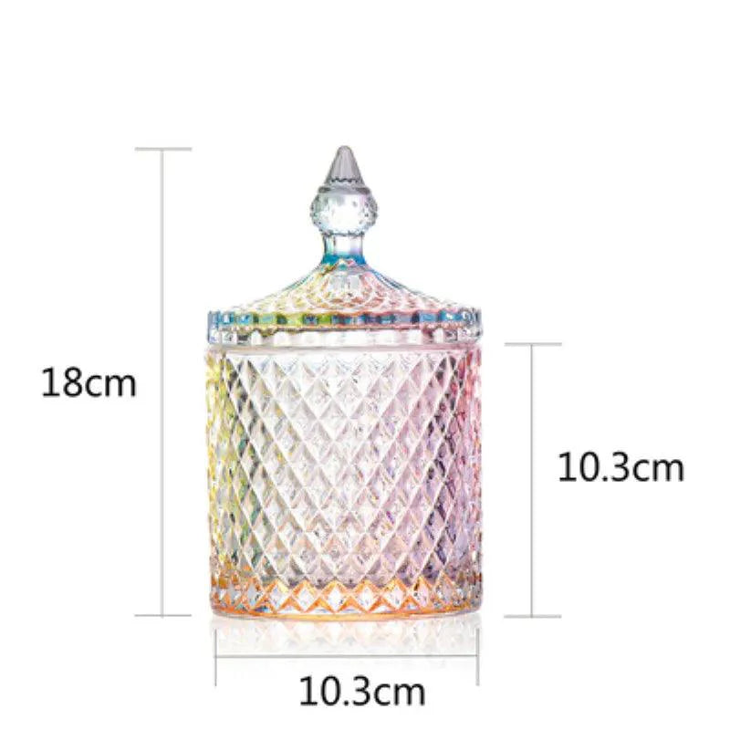 Lisslune | Colorful diamond glass storage container for sweets and sugar - 300ML & 600ML options
