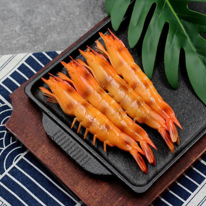 Lisslune | BBQ Seafood Decorative Props - Realistic Grilled Fish, Shrimp & Squid Models
