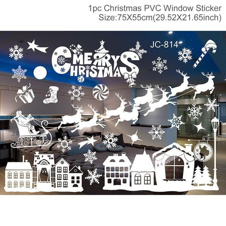 Lisslune | Festive Holiday Party Sticker Set: Christmas & New Year Wall and Window Decoration