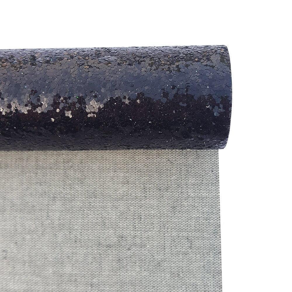 Lisslune | Sparkling Black Synthetic Leather Craft Roll: Unleash Your Artistic Potential