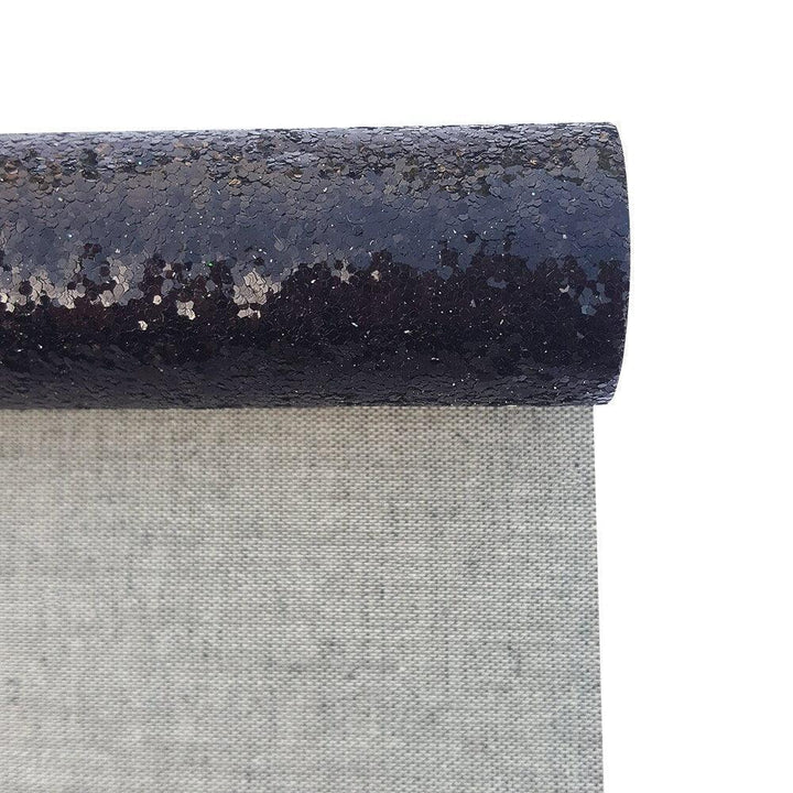 Lisslune | Sparkling Black Synthetic Leather Craft Roll: Unleash Your Artistic Potential