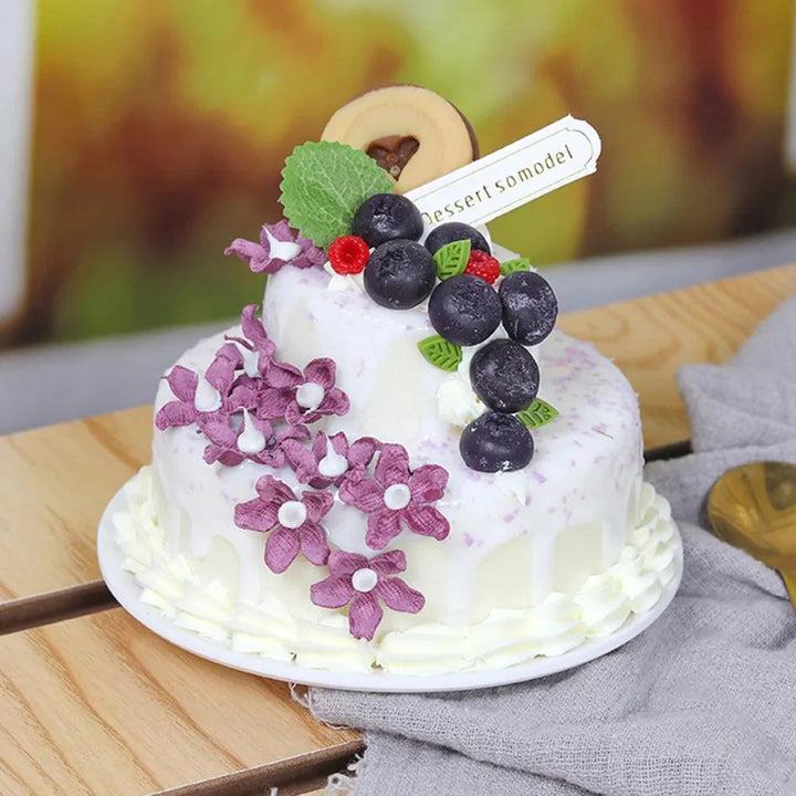 Lisslune | Elegant Synthetic Cake Model for Bakery Display and Photography - 1PC Decorative Food Model
