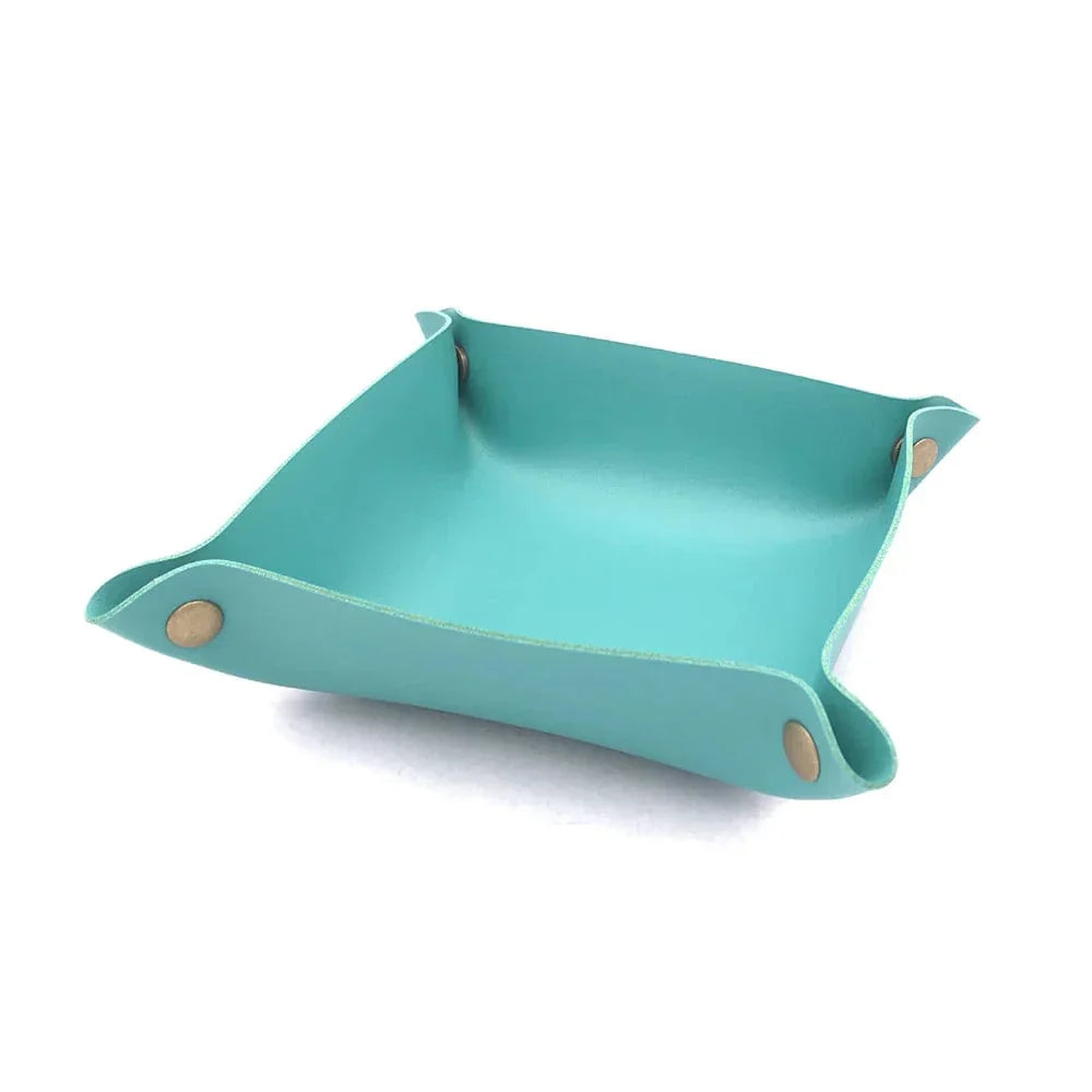 Lisslune | Leather tray catch basin storage box