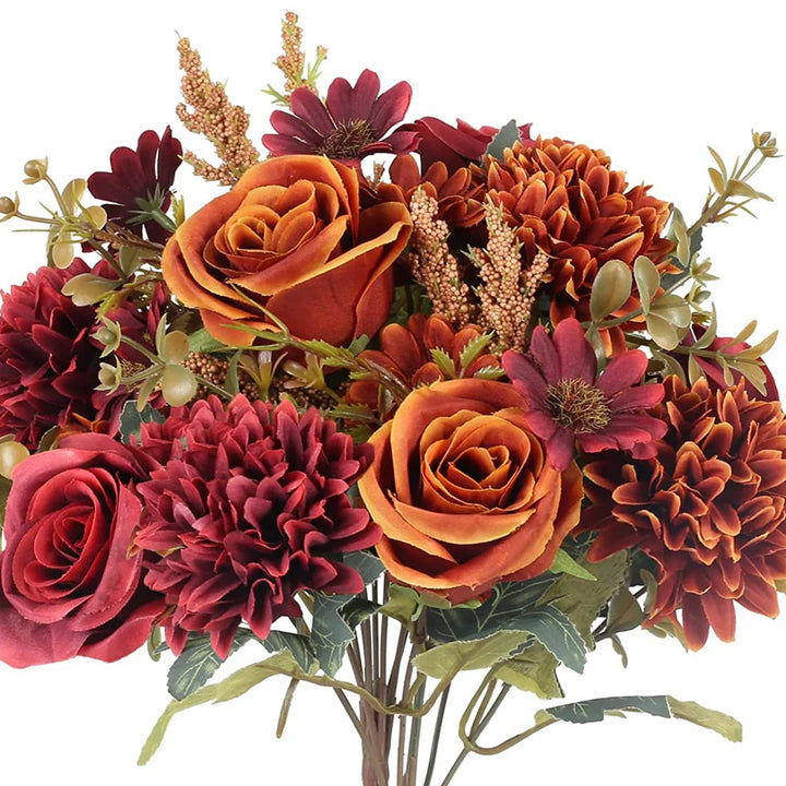 Rynx | 1PC Artificial Flowers Cheap New Year's Decoration Wedding Garden Peony Arch Christmas Home Artificial Silk Rose Hydrangea Vase for