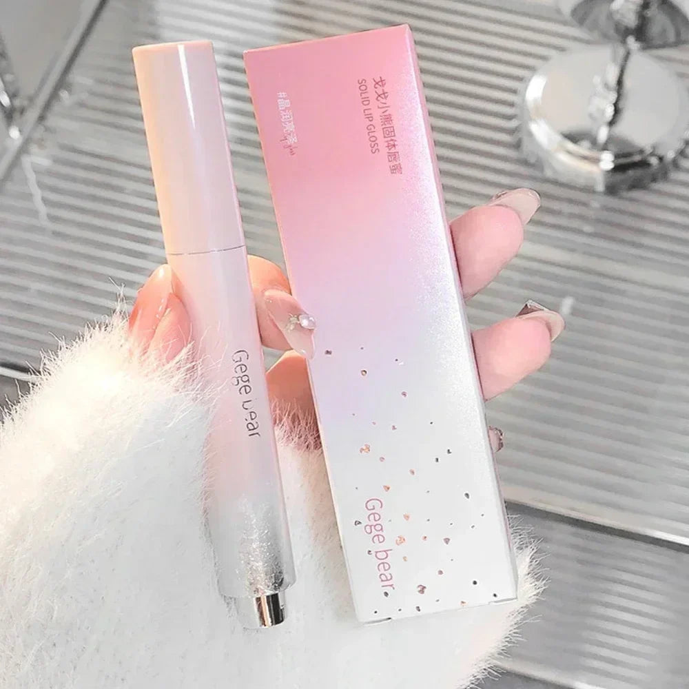 Rynx | Clear Water Light Solid Lip Gloss Gel Watery Pink Lipstick Pencil Moisturizing Mirror Lipstick Pencil Korean Lip Makeup Cosmetics