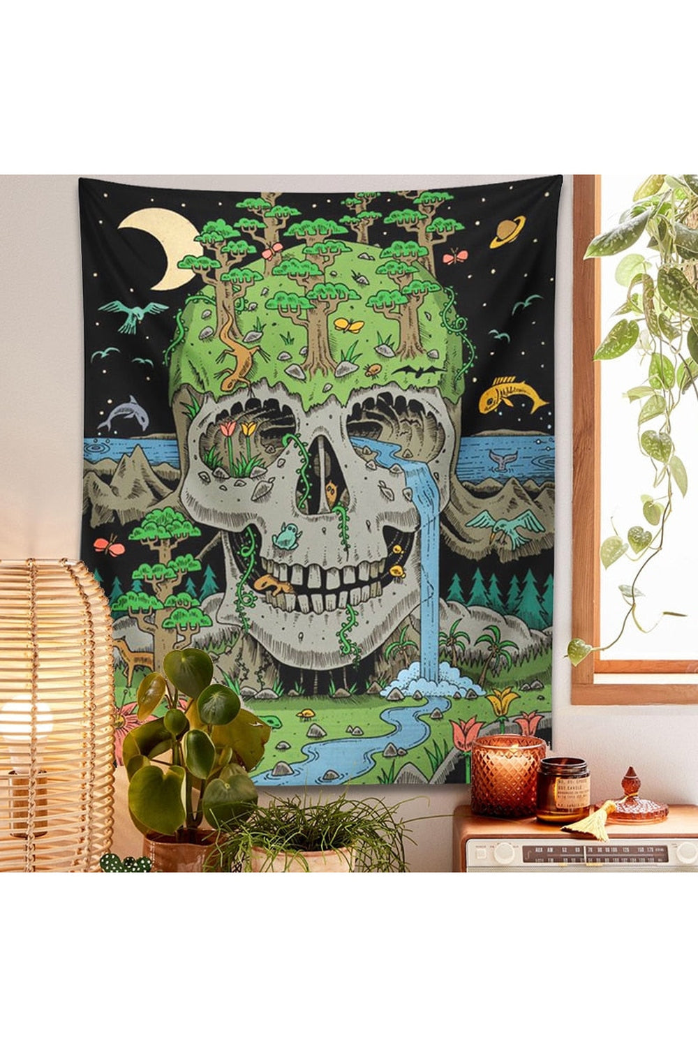 Lisslune | Skull Psychedelic Tapestry